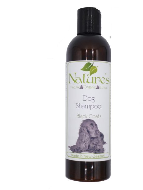 Natural black coat dog shampoo 250ml, NZ made