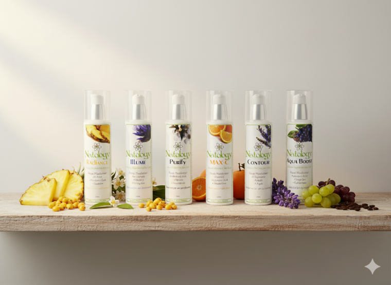 Natology Skincare range by Natures Skin & Body Care. Science-Led Natural Skincare: Where Nature Meets Results